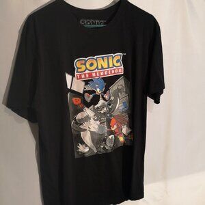 Sonic the Hedgehog Men's Size Large Black Short Sleeves T-shirt